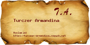 Turczer Armandina névjegykártya